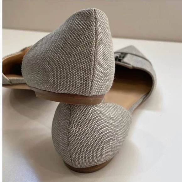 Belle by Sigerson Morrison 7 Silvia d'Orsay Flats Natural Grey Zipper - Picture 3 of 6